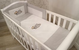 Luxusní vyšívaná souprava 12 dílů -šedý mráček