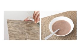 Prostírání pletené / PVC 1 kus - písková