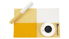 Zvětšit Prostírání pletené PVC 1 kus - kříž - žlutá