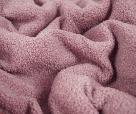 Set polštář a deka do kočárku z bouclé - růžová