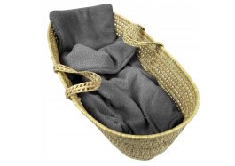 Set polštář a deka do kočárku z bouclé - šedá Set polštář a deka do kočárku z bouclé - šedá