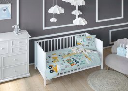 Povlečení do postýlky bavlněné 100x135 cm - Na stavbě Povlečení do postýlky bavlněné 100x135 cm - Na stavbě