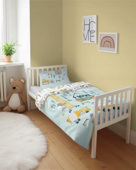 Povlečení do postýlky bavlněné 100x135 cm - Na stavbě Povlečení do postýlky bavlněné 100x135 cm - Na stavbě