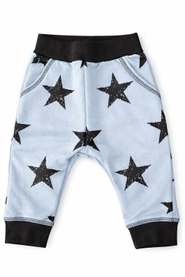 Kojenecké bavlněné tepláky modrá hvězda