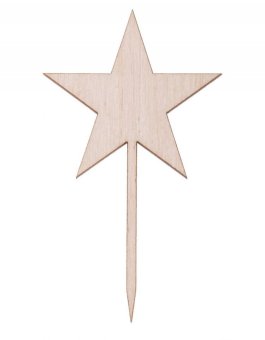 Dřevěné zapichovátko -  Hvězda