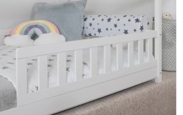 Rostoucí postel Diego 120x200 cm + Optimal Comfort 10 cm + rošt - bílá