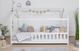 Rostoucí postel Diego 120x200 cm + Optimal Comfort 10 cm + rošt - bílá