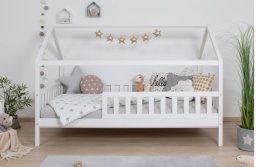 Rostoucí postel Diego 120x200 cm + Optimal Comfort 10 cm + rošt - bílá