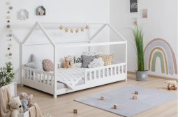 Rostoucí postel Diego 120x200 cm + Optimal Comfort 10 cm + rošt - bílá