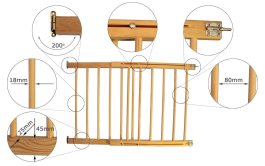 Zábrana dveře, schody 52-72 cm výška - 68 cm N1