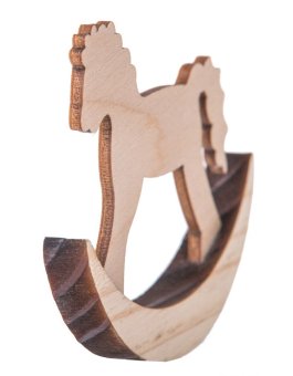 Dřevěný houpací koník - 7 cm Dřevěný houpací koník - 7 cm