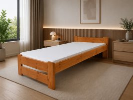 Postel z masivu Evropa 80 x 200 cm olše + rošt ZDARMA