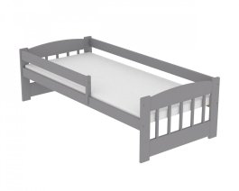 Postel Edík z masivu borovice 180/80 cm - ŠEDÁ1 + rošt ZDARMA produkt