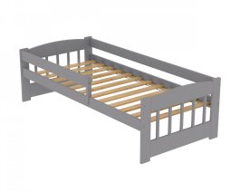 Postel Edík z masivu borovice 180/80 cm - ŠEDÁ1 + rošt ZDARMA produkt