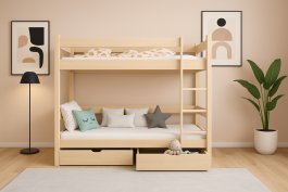 Postel Indus 180x80 cm + matrace + šuplíky + rošty ZDARMA