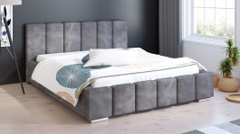 Čalouněná postel Maxima 200/200 cm s úložným prostorem šedá