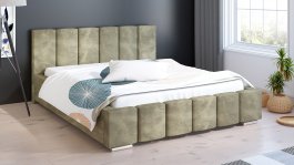 Čalouněná postel Maxima 200/200 cm s úložným prostorem oliva
