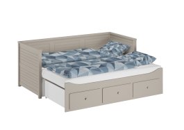 Postel Lahti 90-180/200 cm + rošt rozkládací - šedá