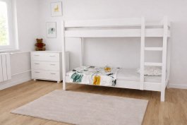 Postel Gino 180/80 cm bílá + matrace PUR + rošty ZDARMA 