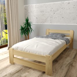 Zvýšená postel z masivu Halina 90x200 cm + rošt ZDARMA