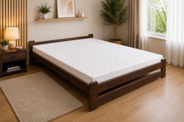 Zvětšit Zvýšená postel z masivu Halle 160x200 cm Ořech + rošt ZDARMA