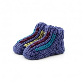 Kojenecké ponožky pletené 0-6 měsíců - lila