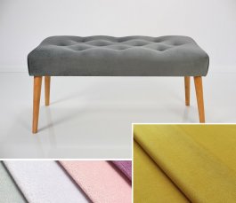 Čalouněná lavice DARINA 110x30x42 cm, barva hořčicová