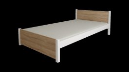 Postel z masivu Olaf dub sonoma 90x200 cm + rošt ZDARMA 