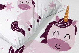 Dětské povlečení do postýlky 100/135 cm - jednorožec
