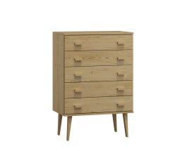 Zvětšit Komoda z masivu borovice Nord K1/5S 99/109/42 cm / přírodní