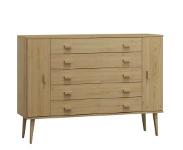 Zvětšit Komoda z masivu borovice Nord K3/5S 175/109/42 cm / přírodní