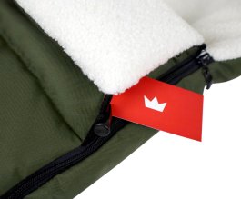 Fusak K4 bouclé - lahvově zelená