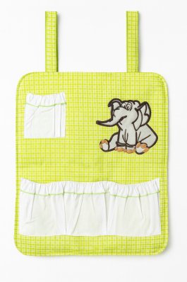 Zvětšit Kapsář na postýlku slon zelený