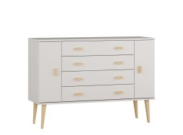 Zvětšit Komoda z masivu borovice Nord K3/4S 155/92/42 cm / bílá