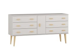 Zvětšit Komoda z masivu borovice Nord K4/3S 117/75/42 cm / bílá