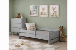 Postel Kouba 160x80 cm šedá + rošt ZDARMA