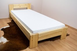 Postel Káťa z masivu borovice 4 cm - 90x200 cm + rošt ZDARMA 