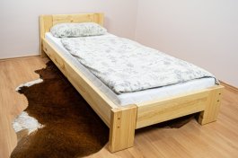 Postel Káťa z masivu borovice 4 cm - 90x200 cm + rošt ZDARMA 