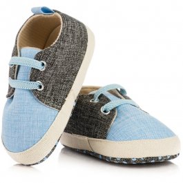 Kojenecké capáčky, tenisky 0-6 měsíců KTR 018 grey/blue