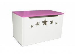 Box na hračky - hvězdy růžové