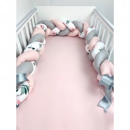 Mantinel cop pletený květ růžová