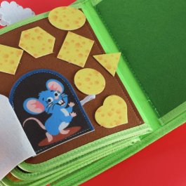 Interaktivní vzdělávací kniha pro děti (Quiet Book – farma, zvířátka, aktivity)