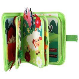 Interaktivní vzdělávací kniha pro děti (Quiet Book – farma, zvířátka, aktivity)