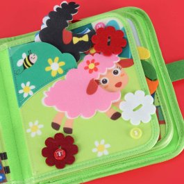 Interaktivní vzdělávací kniha pro děti (Quiet Book – farma, zvířátka, aktivity)