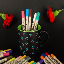 Sada akrylových popisovačů na keramiku, sklo, kámen, dřevo a textil