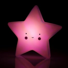 Noční lampička do dětského pokoje - hvězda růžová