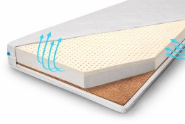 Zvětšit Matrace pěnová 120 x 60 x 12 cm latex / kokos Zvětšit Matrace pěnová 120 x 60 x 12 cm latex / kokos