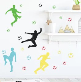 Dětská samolepící dekorace na zeď - Fotbal