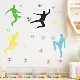 Zvětšit Dětská samolepící dekorace na zeď / Fotbal
