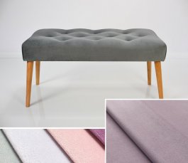 Čalouněná lavice DARINA 120x40x42 cm, barva levandulová